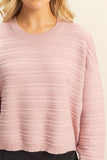 Essential Textured Crew Neck Sweater