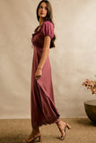 V-Neck Satin Slip Dress