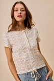 Floral Lace Trim Top