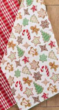 Santas Cookies Embellished Dishtowel