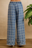 Plaid Wide Leg Jeans