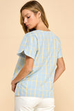Short Sleeve Plaid Top
