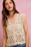 Summer Crochet Patterned Sleeveless Vest Top