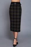 Belted Column Skirt