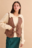 Quilted Front Tie Vest