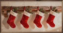 Four Red Christmas Stockings