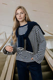 Striped Long Sleeve Knit Top