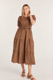 Floral Print Corduroy Dress