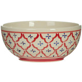 Ceramic Bowl Red/white
