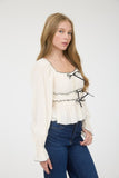 Ruffled Bow Top