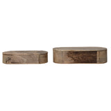 Hand-carved Mango Wood Boxes W Lids