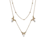 Bow Necklace With Pearls