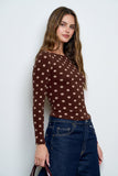 Polka Dot Knit Top