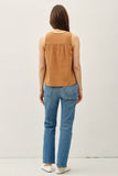Cotton Gauze Henley Tank