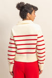 Striped Half-Zip Sweater