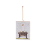 Mdf Hand Painted Manger Ornament