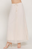 Pleated Long Chiffon Skirt