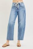 Slouchy Ankle Barrel Leg Jeans