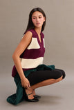 Striped V-Neck Sweater Vest