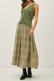 Plaid Midi Skirt