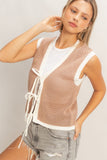Tie Closure Knit Vest