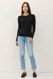 Round Neck Long Sleeve Top