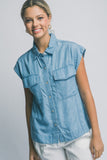 Collared Tencel Top