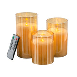 Set of 3 Led Wax Candles