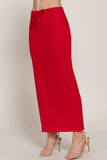 Long Textured Knit Skirt