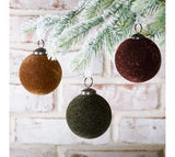 Green, Rust, Or Brown Velvet Ornament