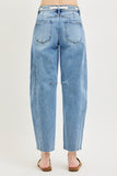 Slouchy Ankle Barrel Leg Jeans
