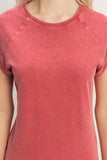 Mineral Washed Short Sleeve Top