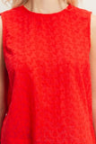 Sleeveless Eyelet Top