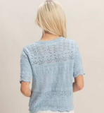 Textured Pointelle Top