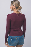 Ribbed Long Sleeve Cardigan