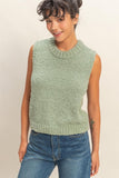 Crew Neck Sleeveless Sweater