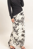 Velvet Contrast Maxi Skirt
