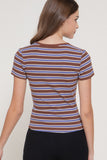 Multi-Stripe Ribbed Knit Top