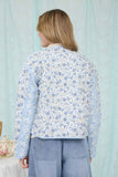 Floral Color Block Floral Quilted Jacket