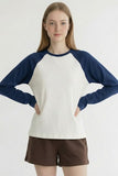 Retro Contrast Heavy Basic Raglan T Shirt