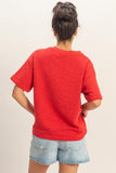 Short Sleeve Crew Neck Top