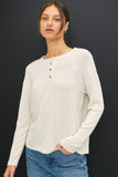 Basic Soft Long Sleeve Henley Top
