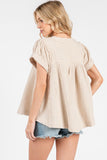Short Sleeve Babydoll Top