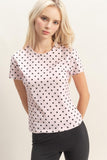 Polka Dot Short Sleeve Top