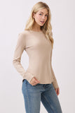 Ribbed Long Sleeve Top