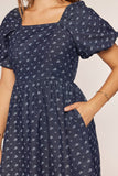 Floral Jacquard Denim Dress