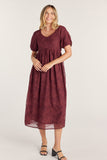 Embroidered Sweetheart Neck Dress