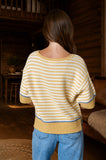 Striped Short Sleeve Sweater