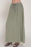 Woven Crinkle Maxi Skirt