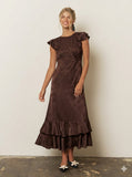Floral Jacquard Midi Dress
